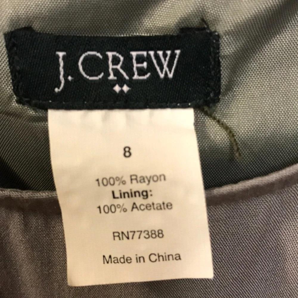 J. CREW Gray Sleeveless Dress Size 8